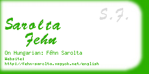 sarolta fehn business card